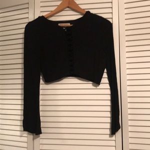 H&M black crop top